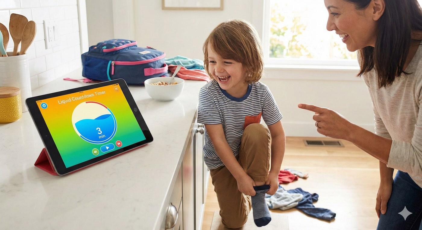 How to Gamify Your Kids Morning Routine with a Visual Countdown